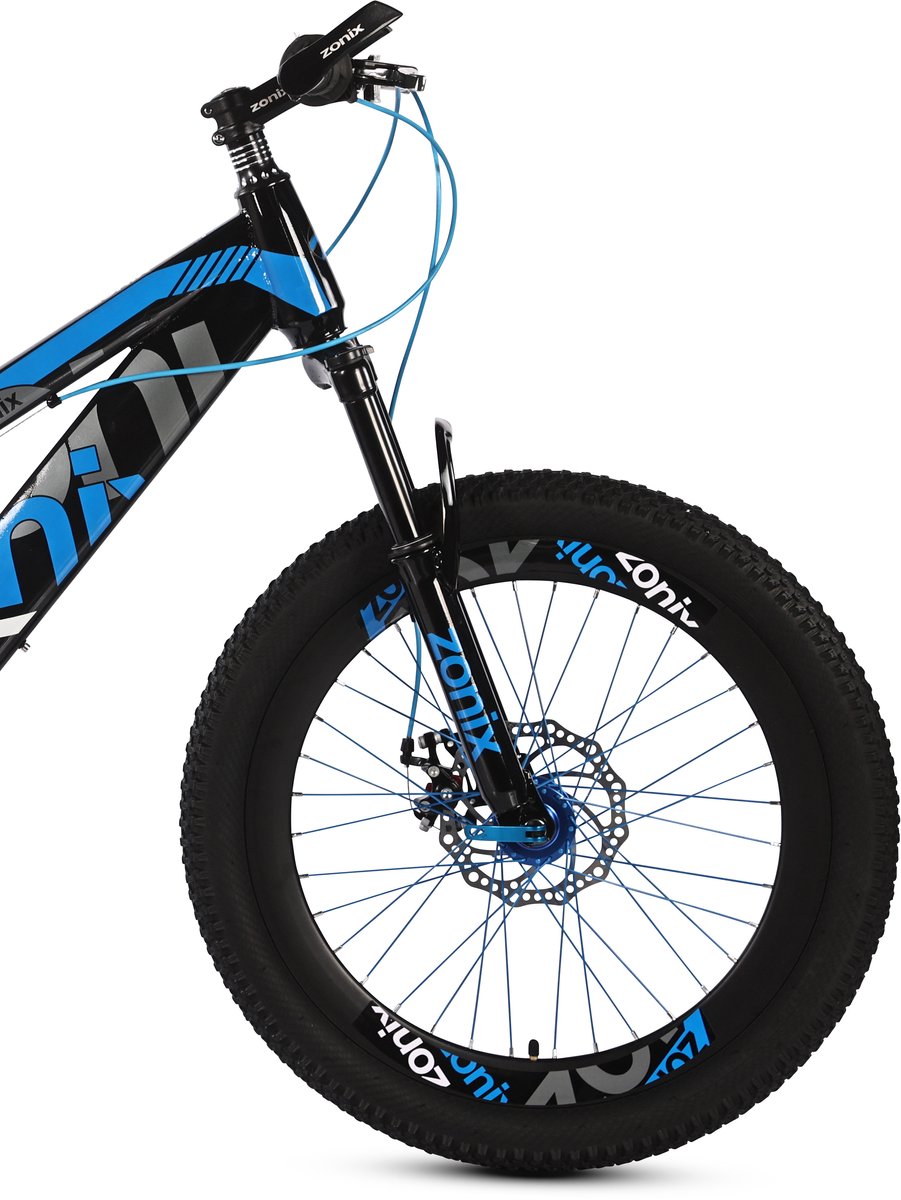 zonix new fashion bike jongensfiets mtb 22 inch 7 speed shimano blauw
