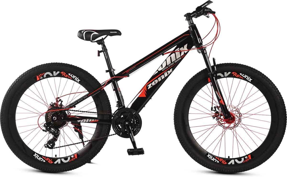 Zonix Road Bike Jongensfiets Mtb 26inch 21 Speed Shimano Rood Kinderfiets kopen online