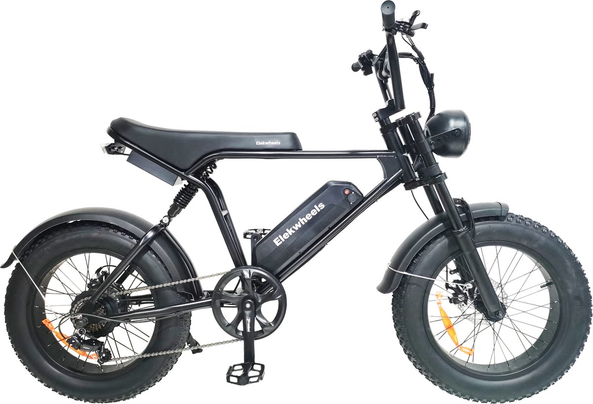 elekwheels fatbike elektrische fiets 250w motor lcd display 20 inch wielen 25km u afstand 75km