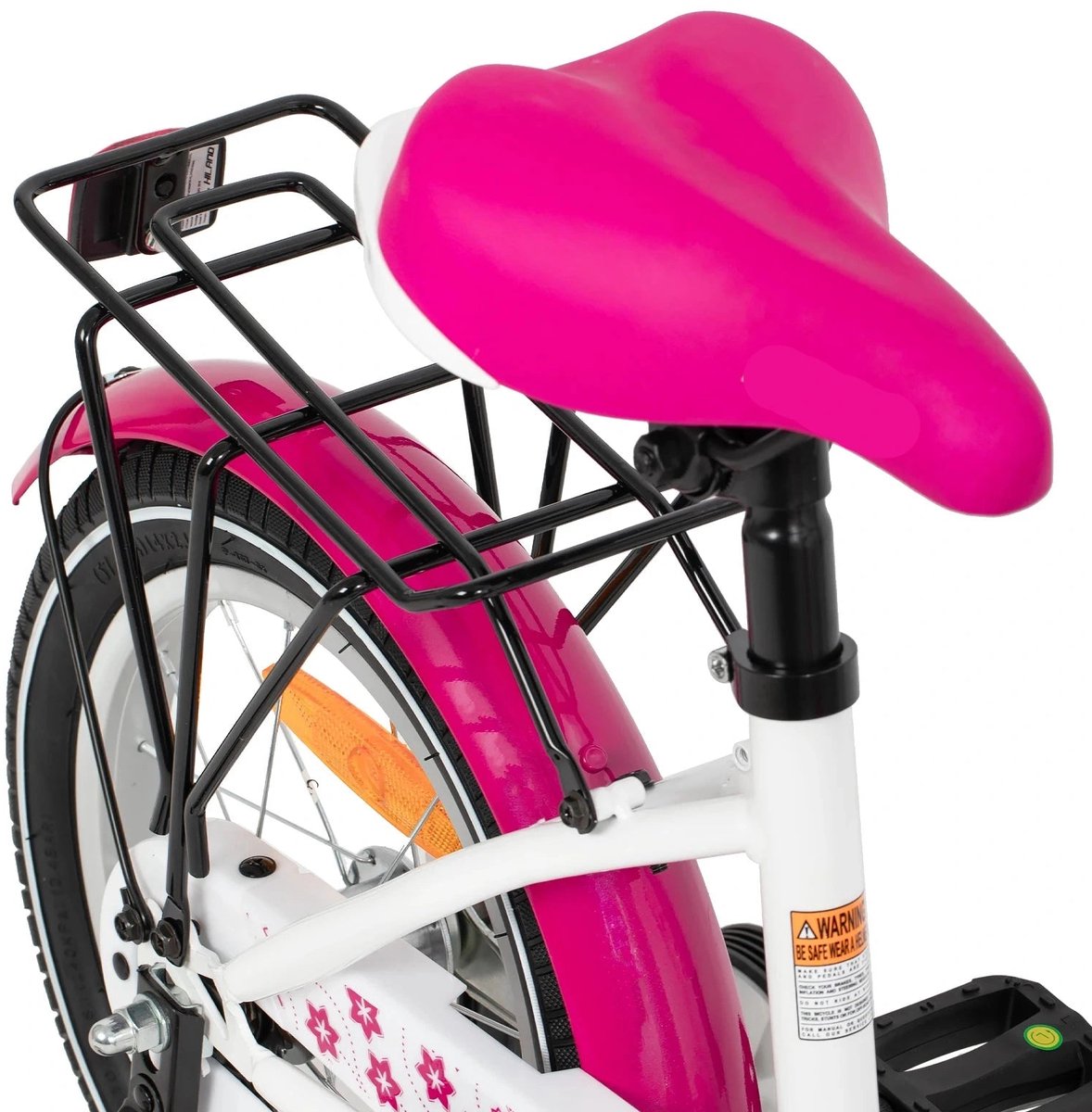kinderfiets loopfiets kleuterfiets met zijwielen inclusief bel achterrek leuke fiets voor meisjes en jongens van 2 7 jaar 16inch metaal paars
