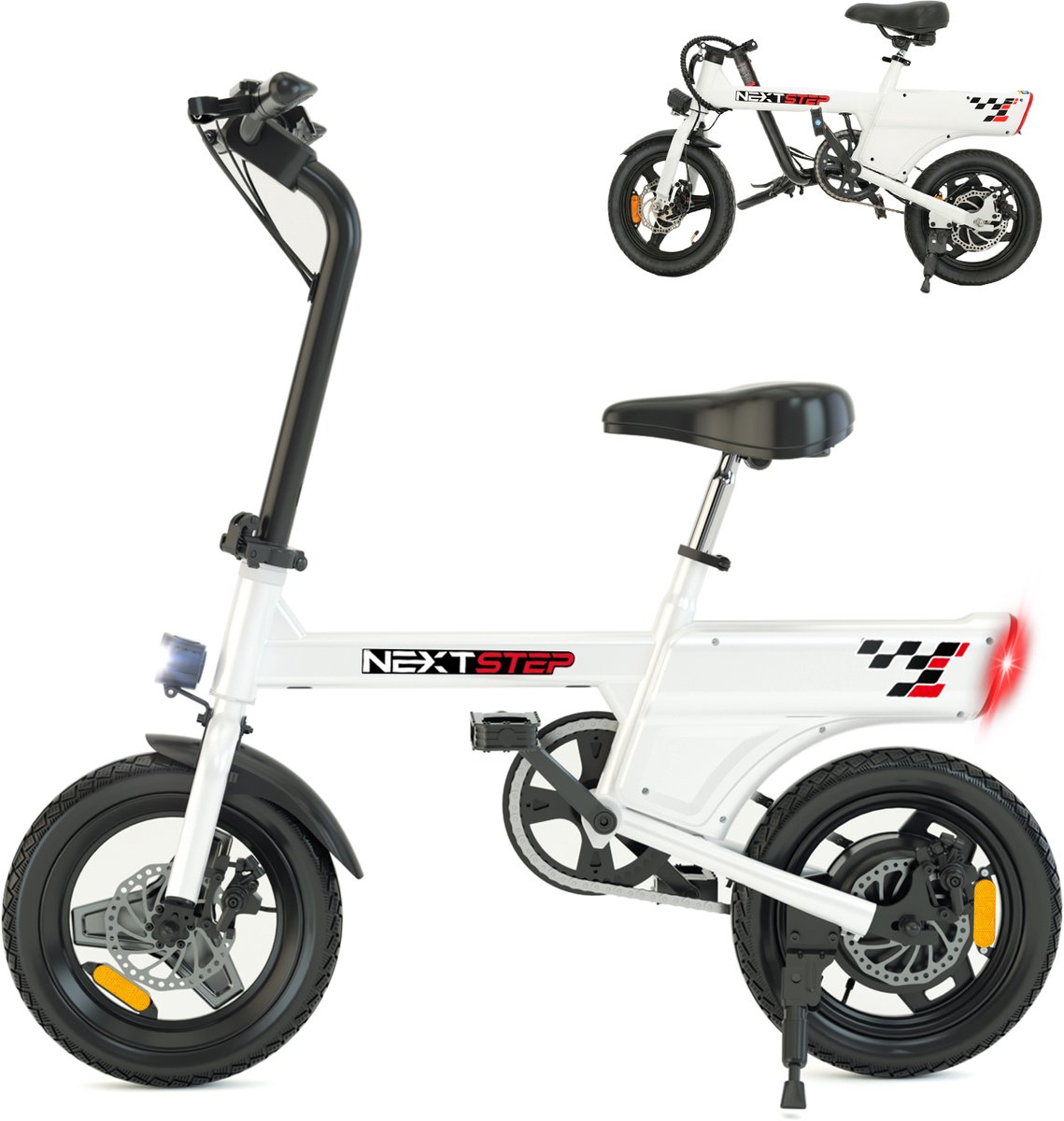 yee goo elektrische fiets draagbare e bike voor woon werkverkeer in de stad max snelheid 25 km u 250 w motor 20 30 km actieradius schijfremmen voor en achter led verlichting en lcd display wit