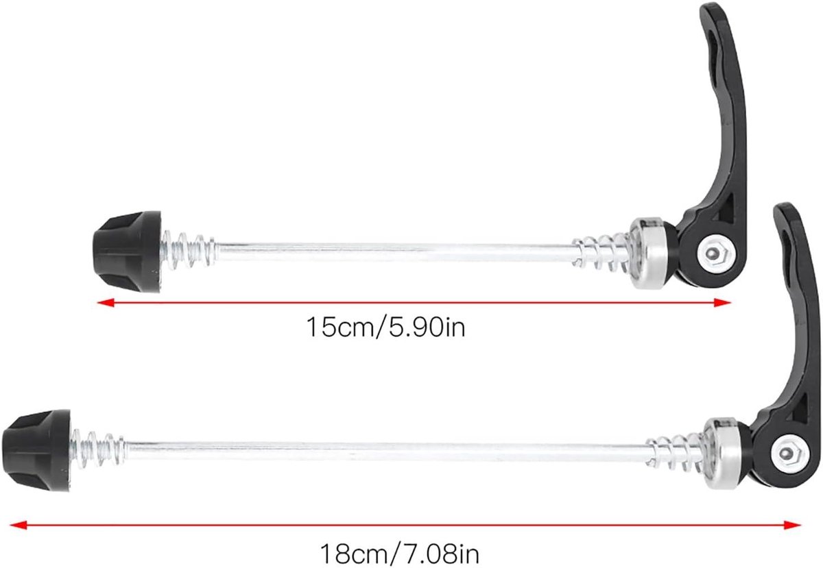allecto plus fiets quick release set voor wielassen 2 stuks mountainbike en racefiets lichtgewicht metaal