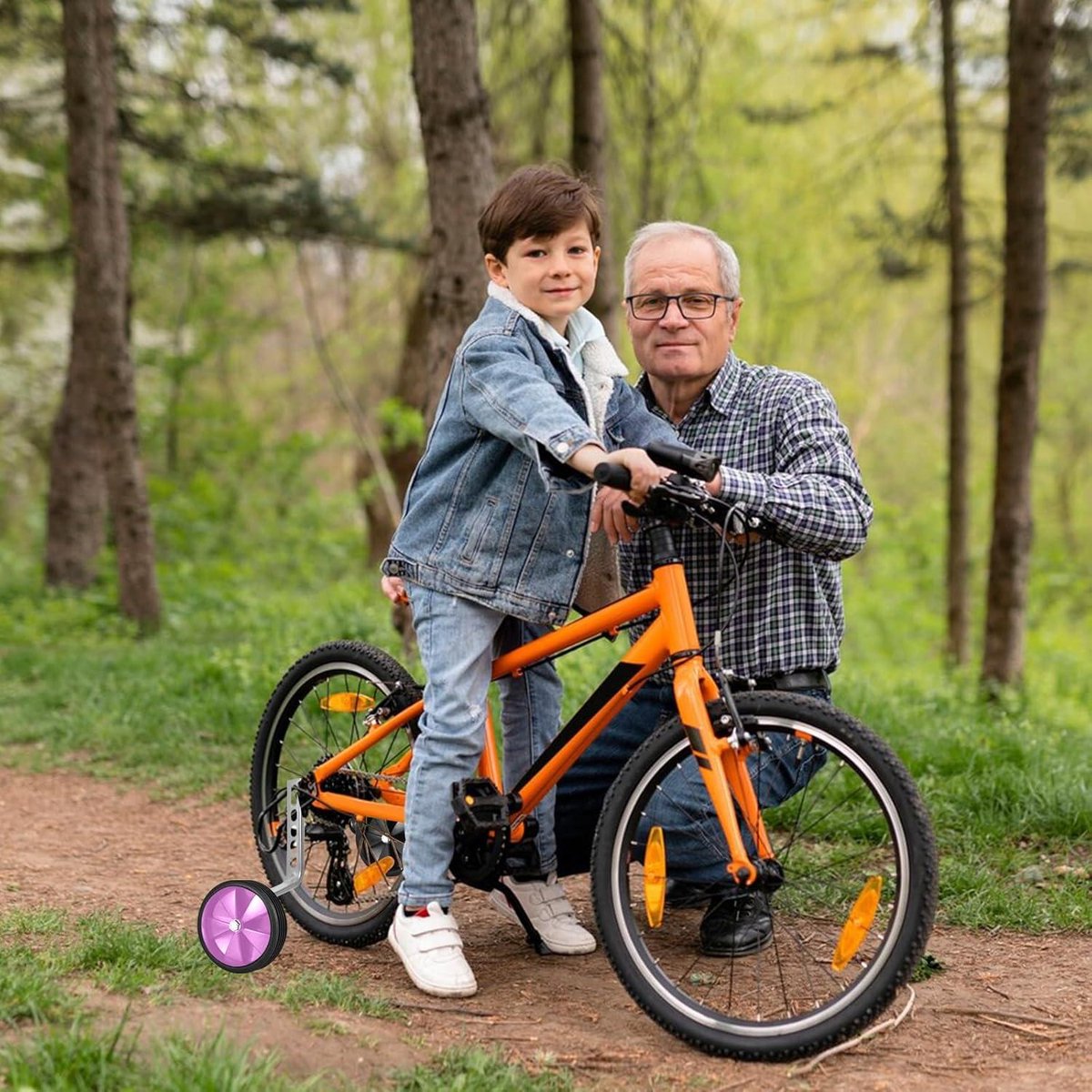Allecto Plus - Kinderfiets Stabilisatoren Set van 2 - Roze - Fiets Trainingswielen Kinderfiets kopen online