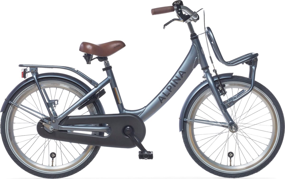 Alpina Clubb Meisjesfiets - 20 inch - Satin Blue Matt - Transportfiets Meisjes - Blauw Kinderfiets kopen online