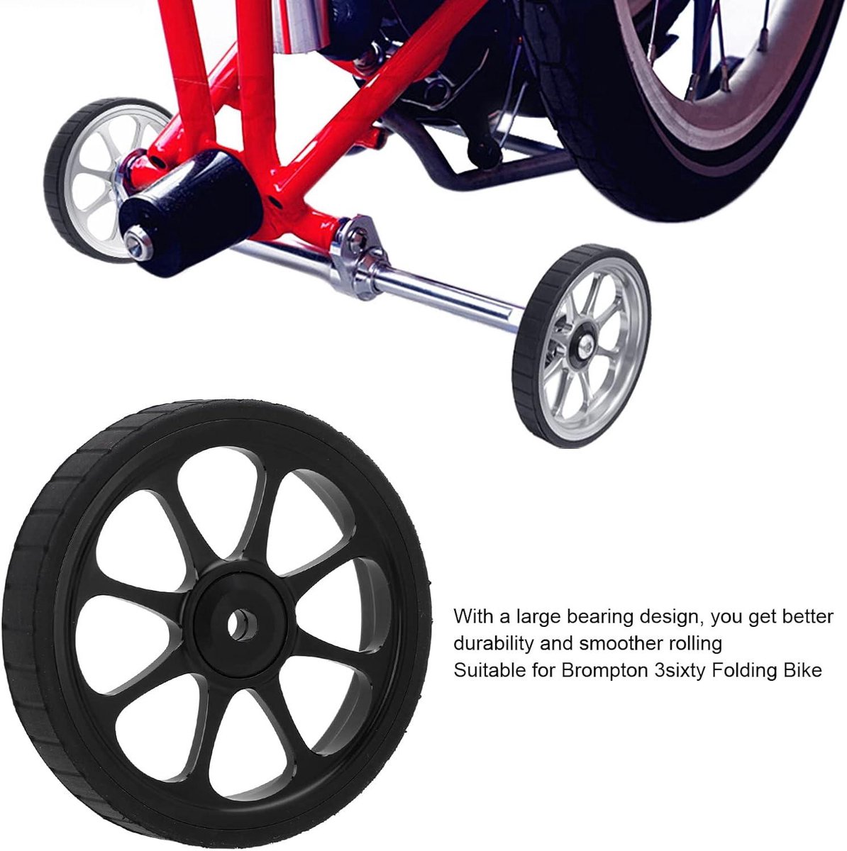 aluminum vouwfiets easy wheel 82mm verbrede lager easy wheel voor vouwfietsen lichtgewicht en duurzaam