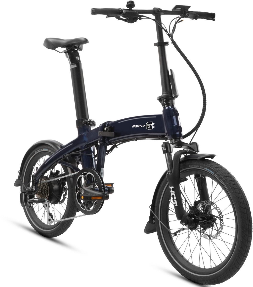 Elektrische Fiets TAB FF2+ - Elektrische Vouwfiets - 80 km Actieradius - 756Wh Accu - 20 inch Citybanden - Shimano 8 Versnellingen - Hydraulische Schijfremmen - Achterwielmotor - Opvouwbaar - Blauw Fiets (elektrisch) kopen online