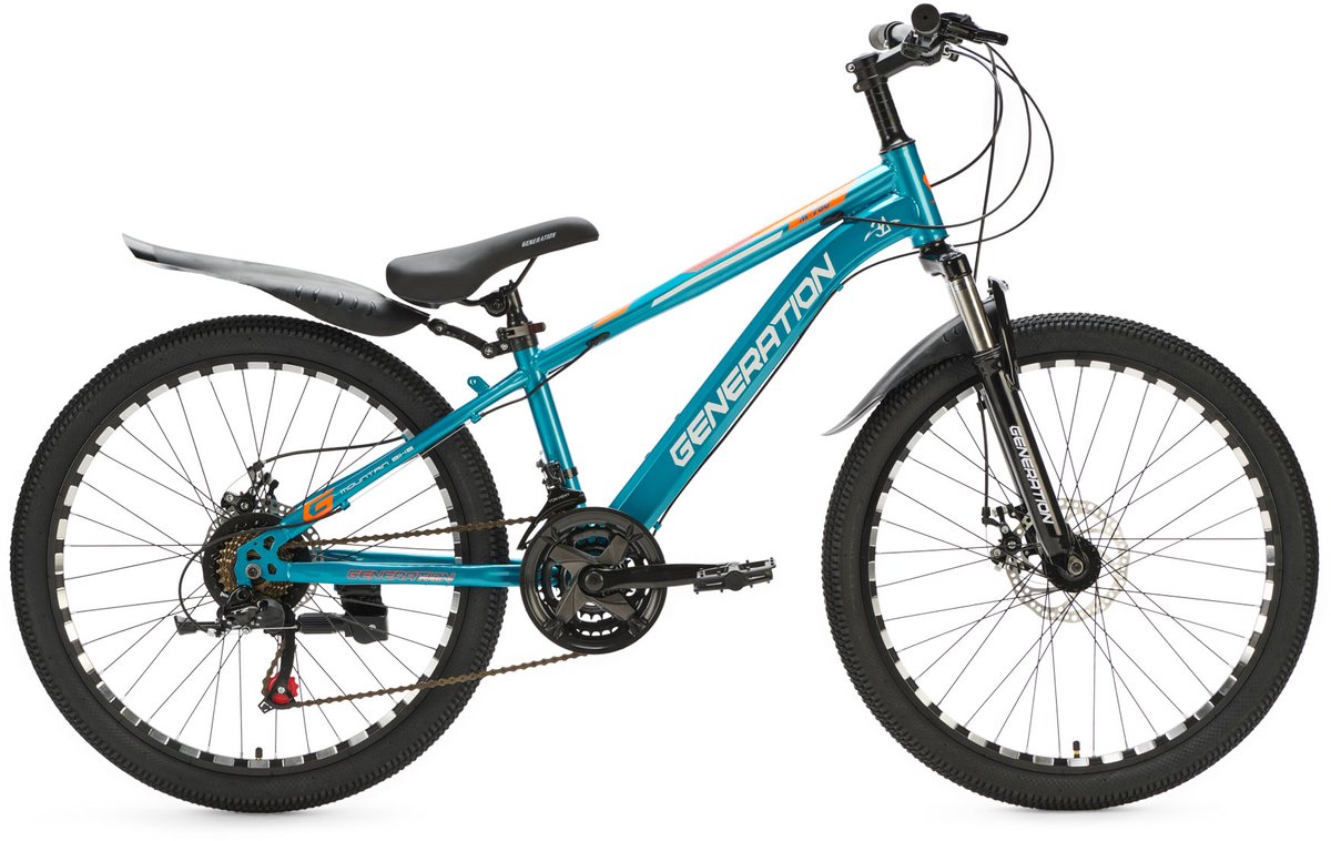 Generation M-760 mountainbike 24 inch – Lichtblauw met spatborden Kinderfiets kopen online
