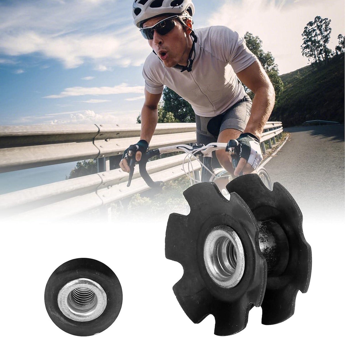 jgs premium fietsen headset voorvork 1 1 8 28 6mm star moer mountainbike road fiets stuurbuis sportartikelen fiets onderdelen