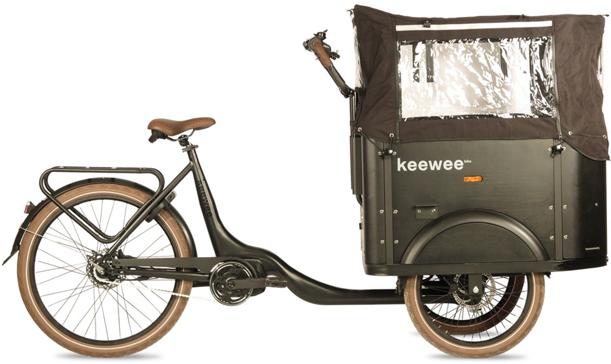 keewee bakfiets deluxe 470 wh zwart