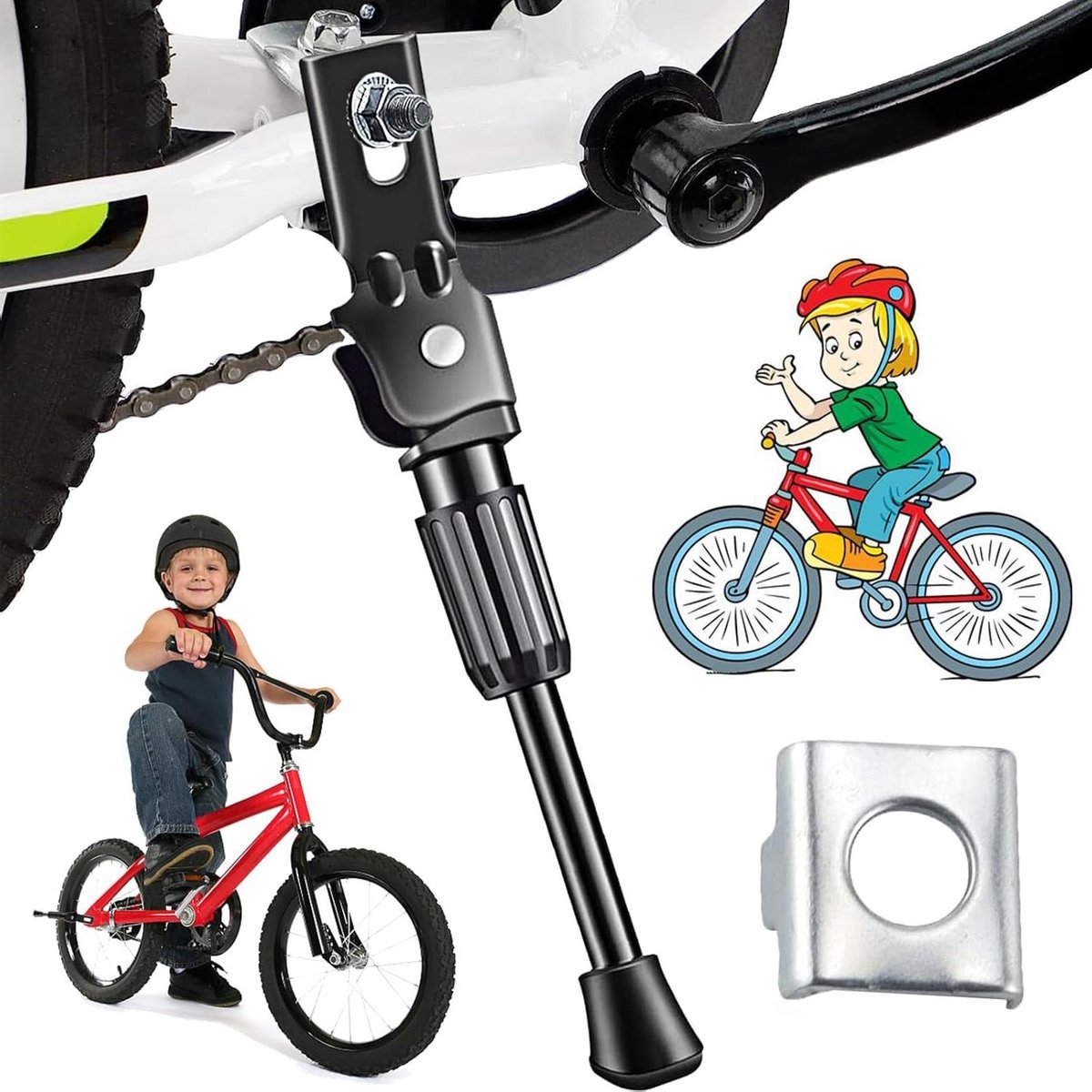 Kinderfiets Standvoet 14 Inch Aluminiumlegering Zijstandaard - Fietsaccessoires voor Kinderen - Geschikt voor Race- en Vouwfietsen Kinderfiets kopen online