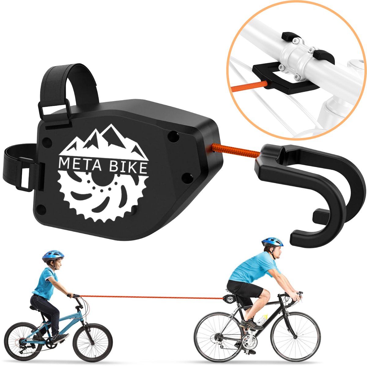 META BIKE TowKid Fiets Sleepkabel voor Kinderen, 2.5M Sleepsysteem voor Kinderen en Volwassenen, SleeptouwKinderfiets Mountainbike E-Bike Woom MTB Kinderfiets kopen online