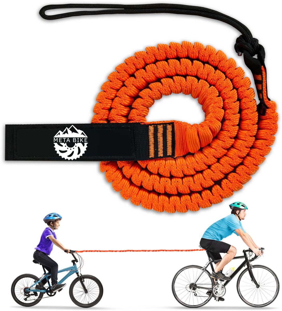 META BIKE TowKid Fiets Sleeptouw voor Kinderen, 2.5M Elastisch Bungee Sleepkabel voor Kinderen en Volwassenen, Kinderfiets Mountainbike E-Bike Woom MTB Kinderfiets kopen online