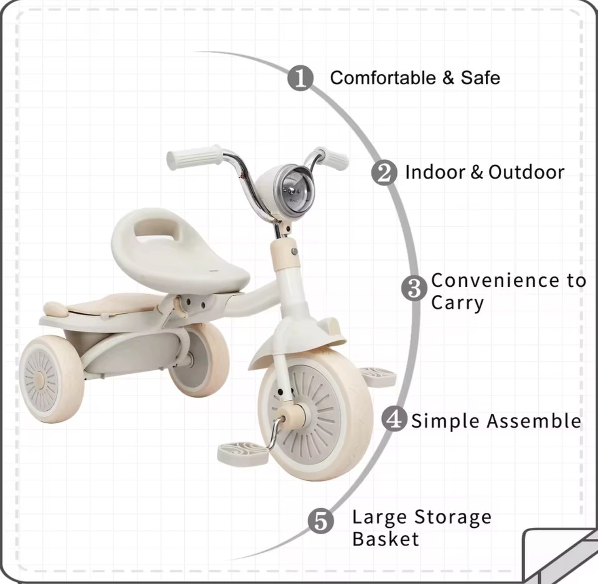 Opvouwbare driewieler voor baby’s Kinderfiets kopen online