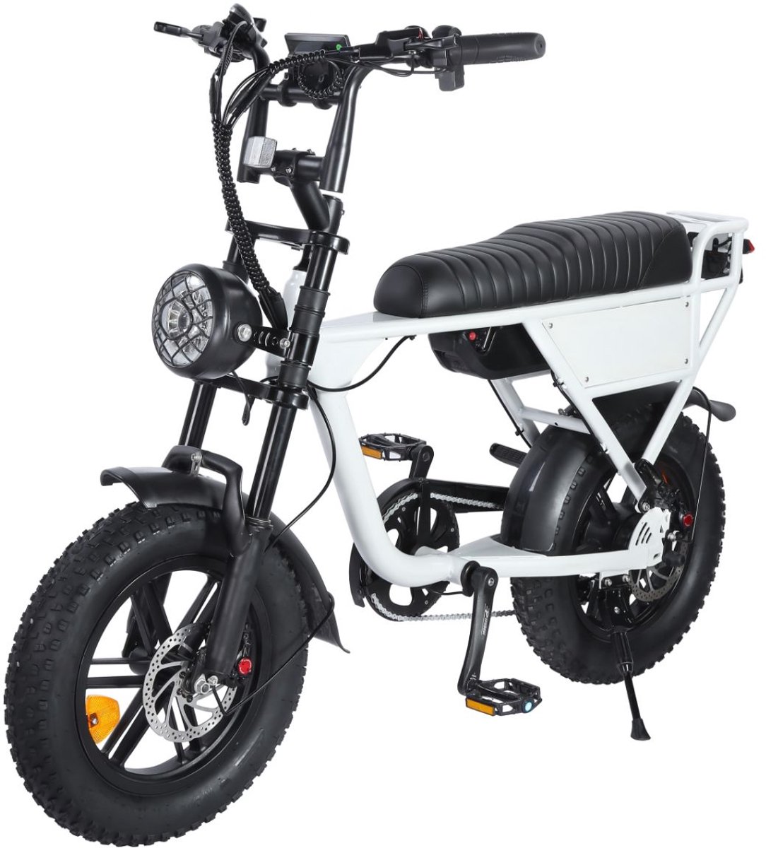 ouxi c63 mini fatbike 250w wit 16 inch gratis telefoonhouder gratis alarm rijklaar