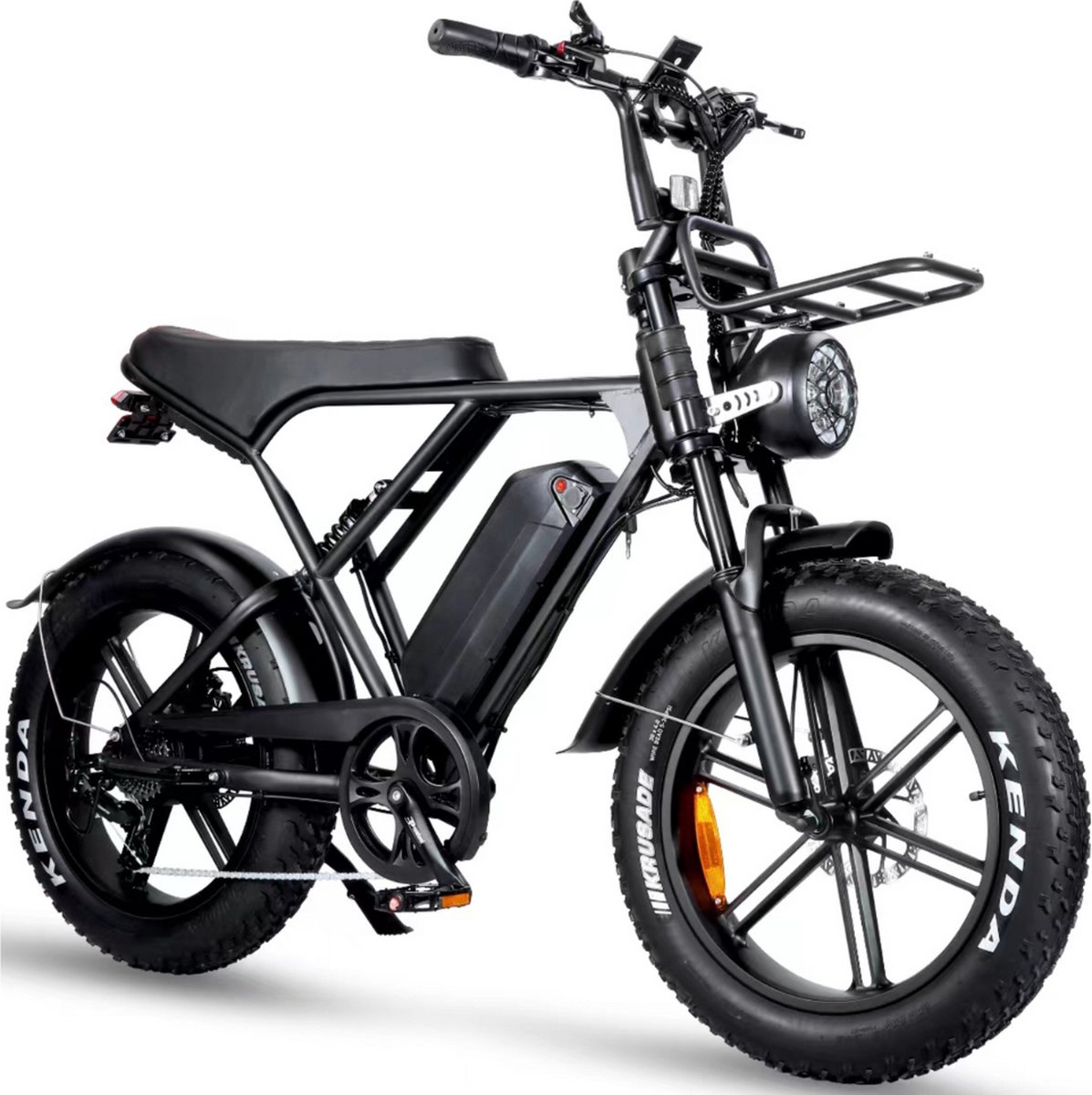 OUXI H9.3 Elektrische Fatbike - Ingebouwd Alarmsystseem - Gratis Voorrekje - Gratis Telefoontasje - 20 Inch - 250W Motor - 7 Versnellingen - 60 km Actieradius - Hydraulische Schijfremmen - Zwart Fiets (elektrisch) kopen online