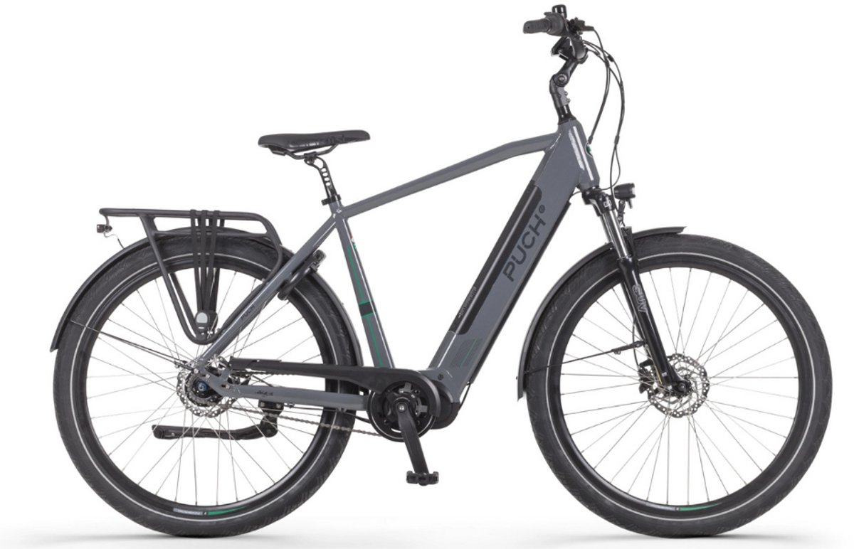puch e modern suv n7 elektrische fiets e bike rijklaar geleverd hoge instap framemaat 58 uitneembare accu 28 inch 250w ananda middenmotor 150 km actieradius basalt grey glossy