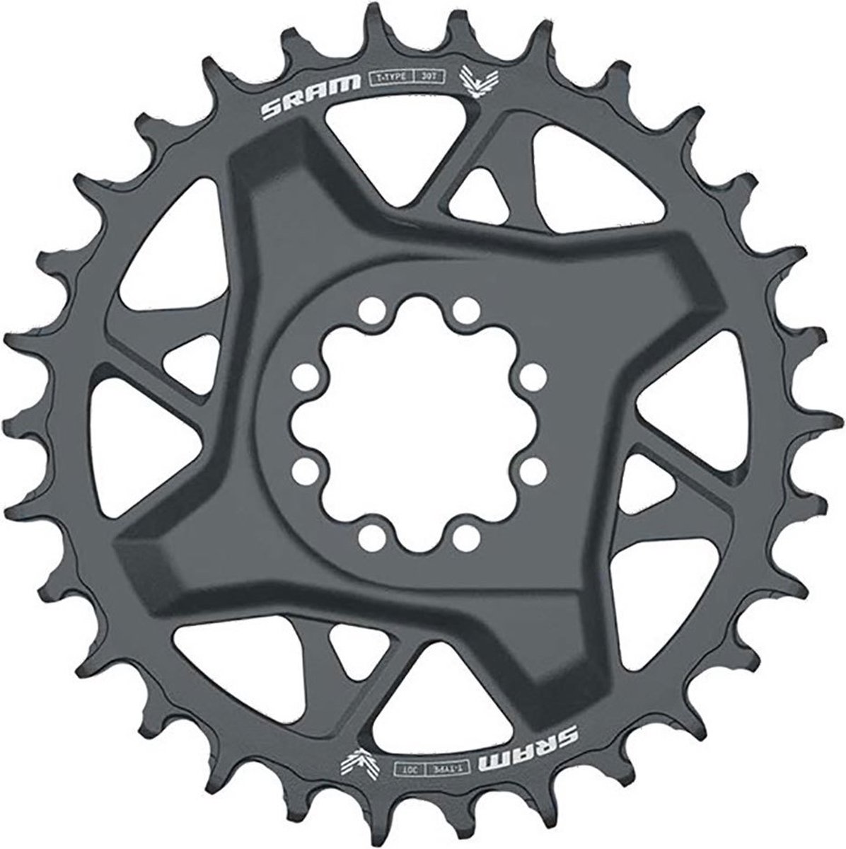sram t type eagle gx d1 dm offset 3 mm kettingblad zilver 30t