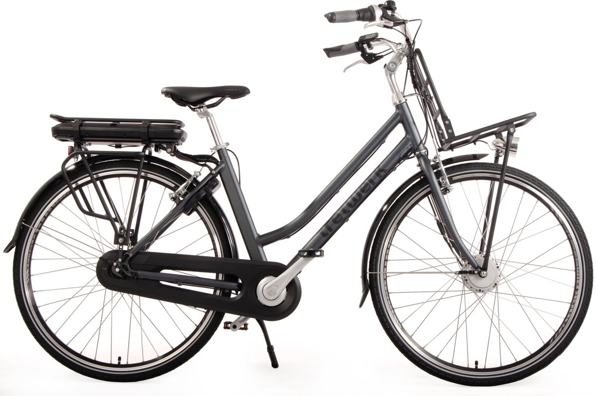 tretwerk e cargo elektrische transportfiets e bike 28 inch damesfiets 7 versnellingen v brakes antraciet