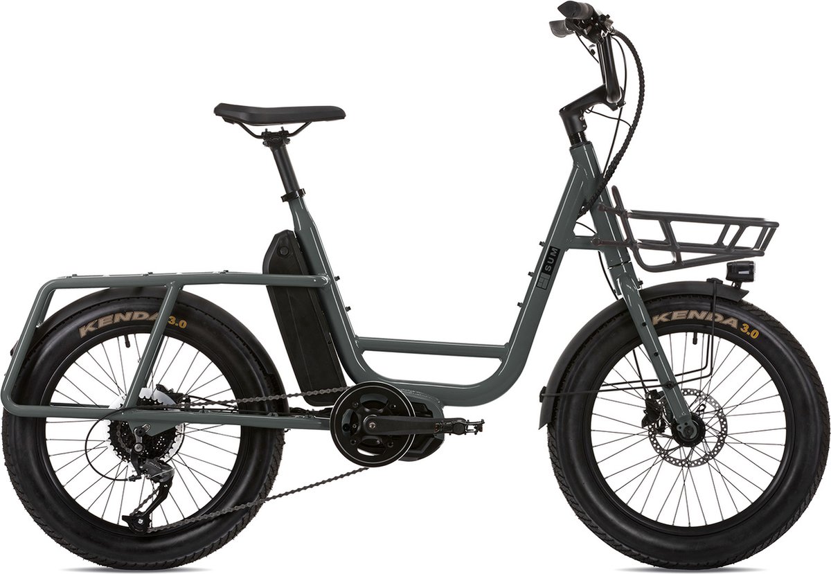 uco mid elektrische transportfiets city alu grijs