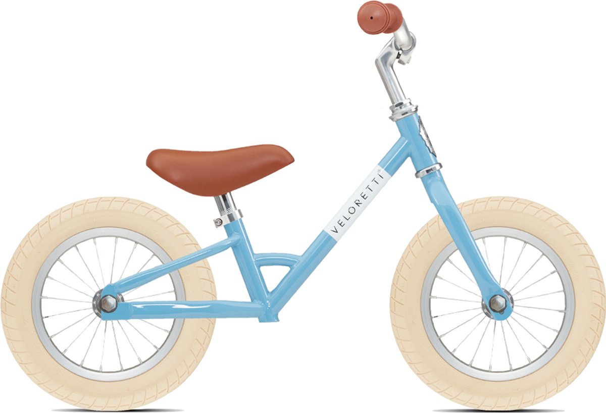 Veloretti Mini loopfiets - 12 inch - Lichtblauw - 2-4 jaar Kinderfiets kopen online
