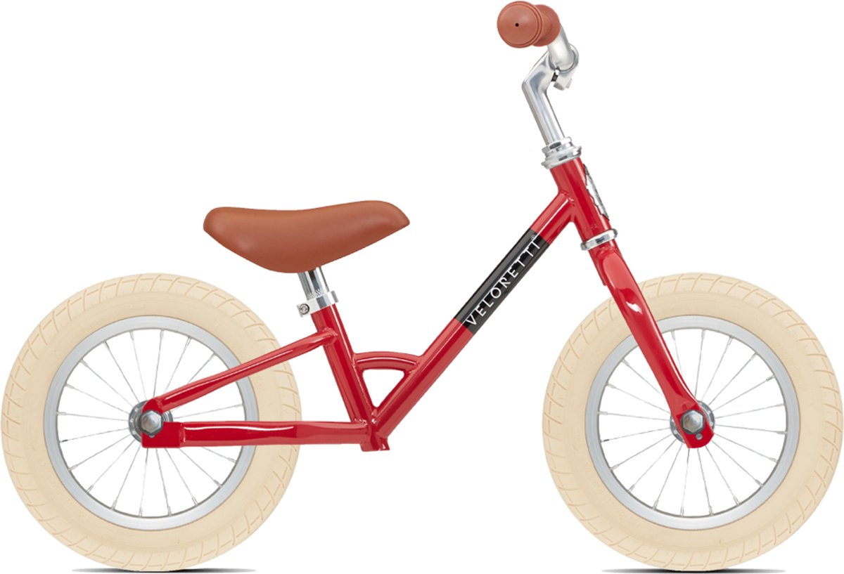 Veloretti Mini loopfiets - 12 inch - Rood - 2-4 jaar Kinderfiets kopen online