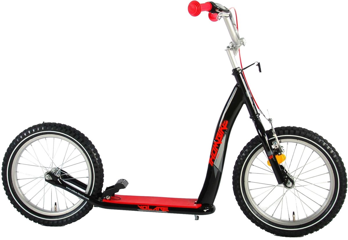 Volare Step - Jongens en Meisjes - 16 inch - Zwart/Rood Kinderfiets kopen online