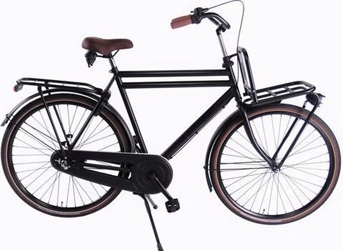 Aldo 28 inch opafiets cargo 3v 50cm mat zwart Fiets kopen online