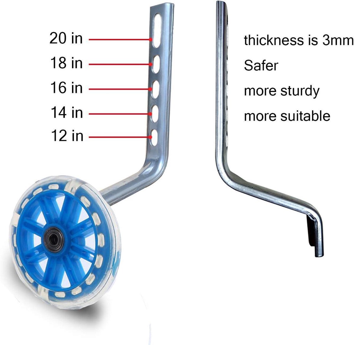 Allecto Premium - Kinderfiets Stabilisatoren Universeel Steunwielen 1 Paar (Blauw) - Fietsaccessoires Kinderfiets - Veiligheid & Stabiliteit Kinderfiets kopen online