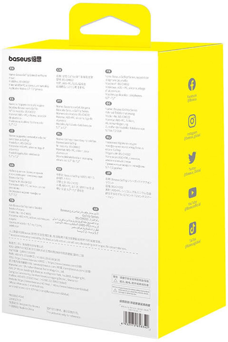 Baseus Go-Trip Telefoonfietshouder Voor Smartphones En Gps 360° Draaibaar Fiets kopen online