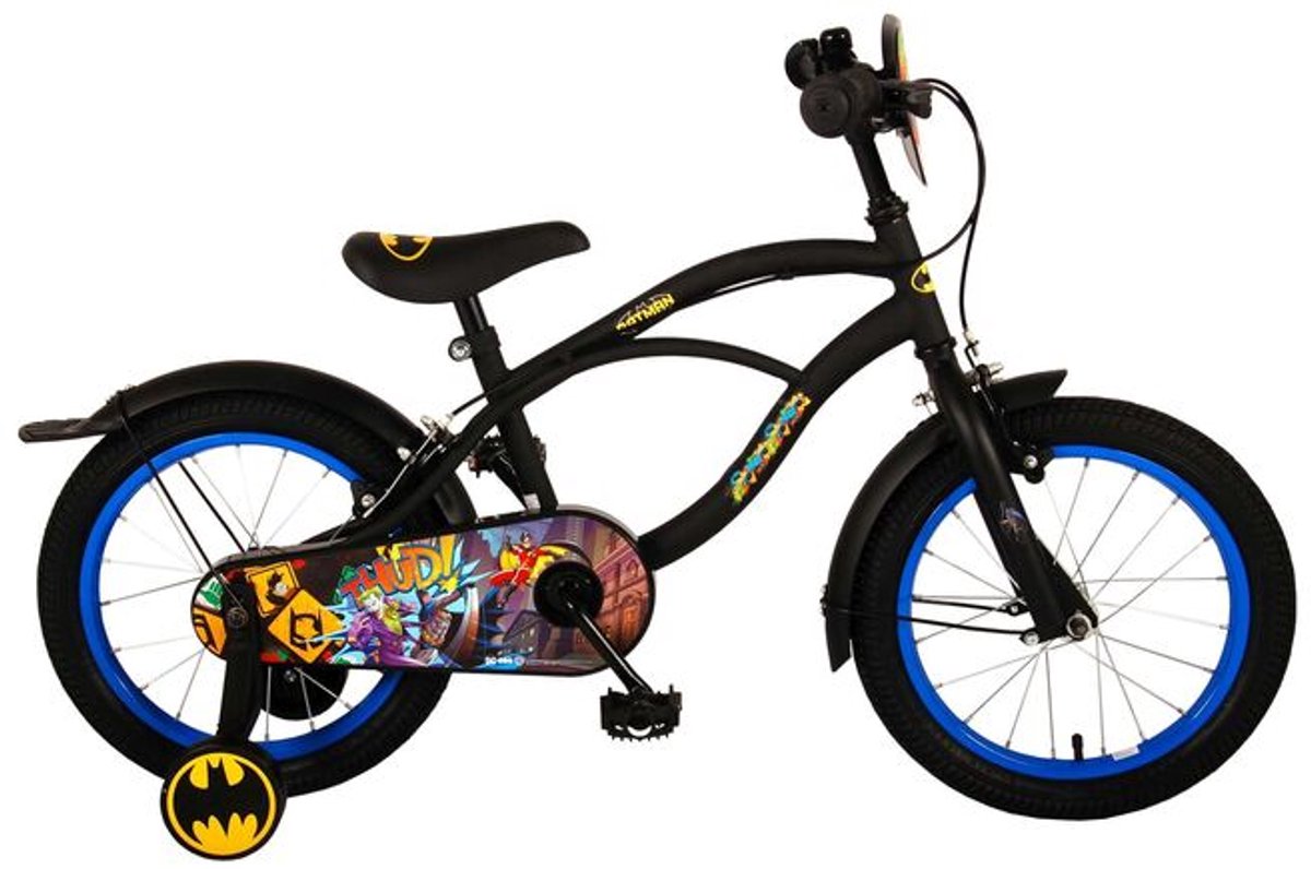 batman kinderfiets jongens 16 inch zwart 2 handremmen