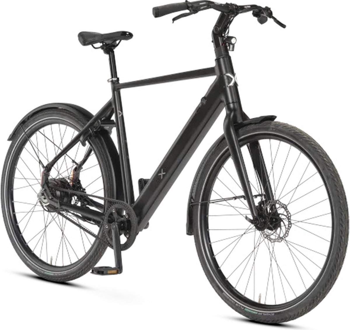 bixbi rae elektrische fiets e bike 28 inch 59 cm herenfiets riemaandrijving hydraulische schrijfrem 504 wh matzwart
