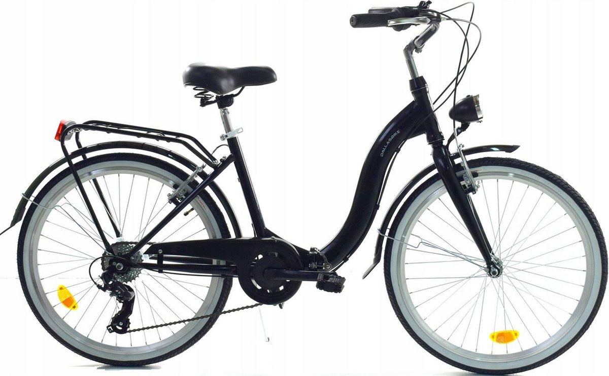 Dallas Bike Swan - Vouwfiets 24 inch - 6 Versnellingen - Zwart - Stalen Frame - Compact en Stijlvol Fiets kopen online