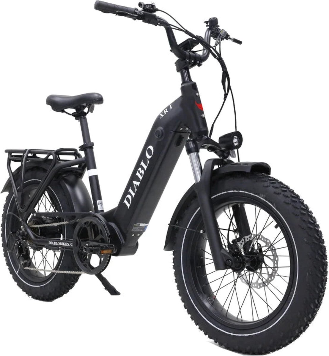Diablo XR1 Fatbike met Hydraulische Remmen - Mat Zwart Fiets (elektrisch) kopen online
