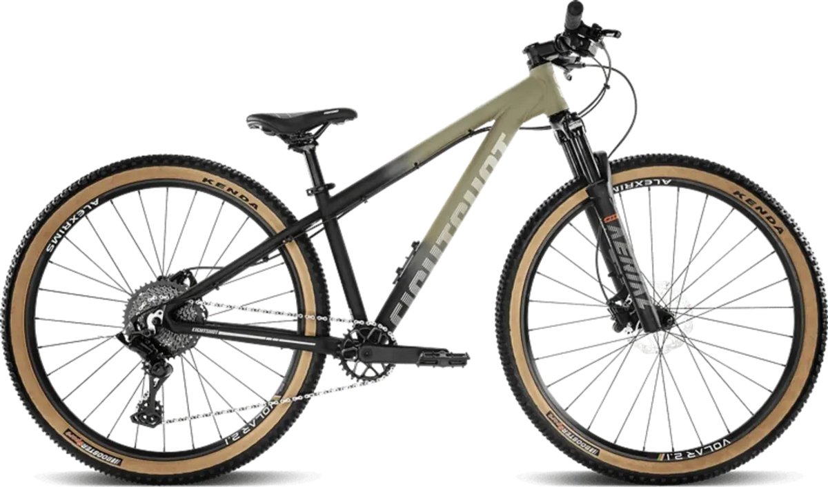 Eightshot X-Coady – Kinder Mountainbike – 10 versnellingen – 27,5 inch – Zwart‑zand – vanaf 10 jaar Kinderfiets kopen online
