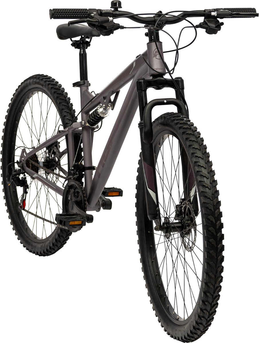 Huffy Marker Volledig geveerde mountainbike 21 versnellingen Shimano 27.5 inch medium - Grijs Fiets kopen online
