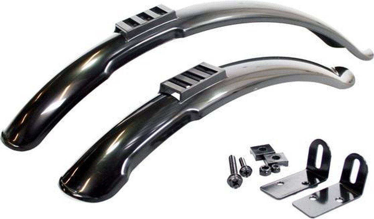 hzb spatbordset 16 20 inch kunststof zwart