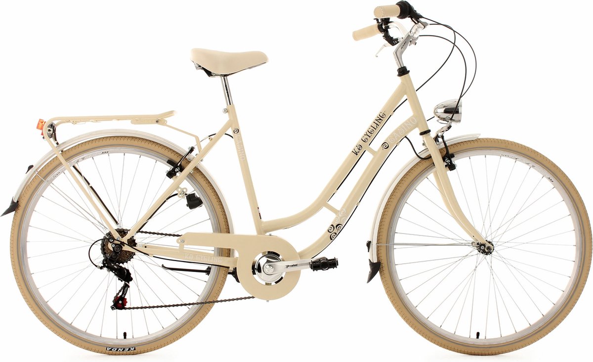 Ks Cycling Fiets 28 inch dames-citybike Casino met 6 versnellingen beige - 54 cm Fiets kopen online