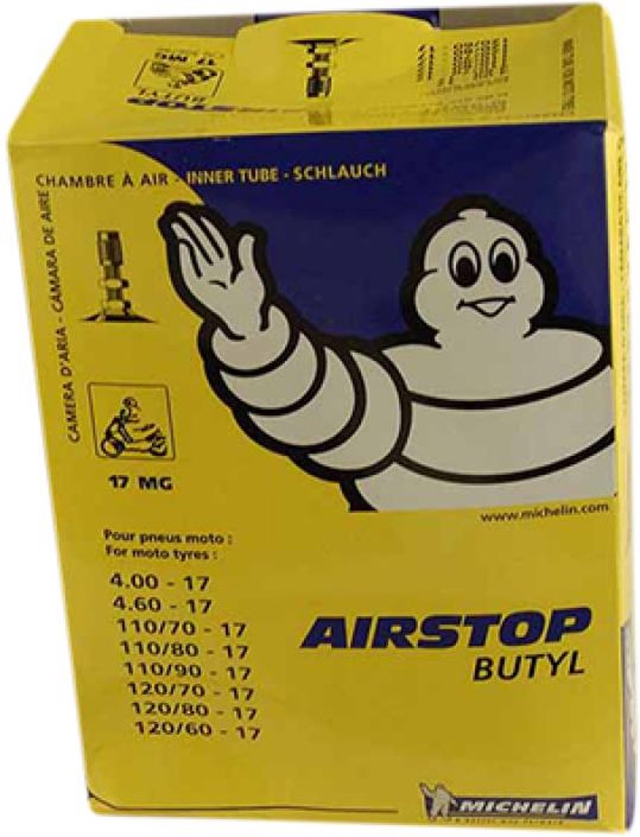 michelin binnenband 110 70 120 60 120 70 17 recht ventiel