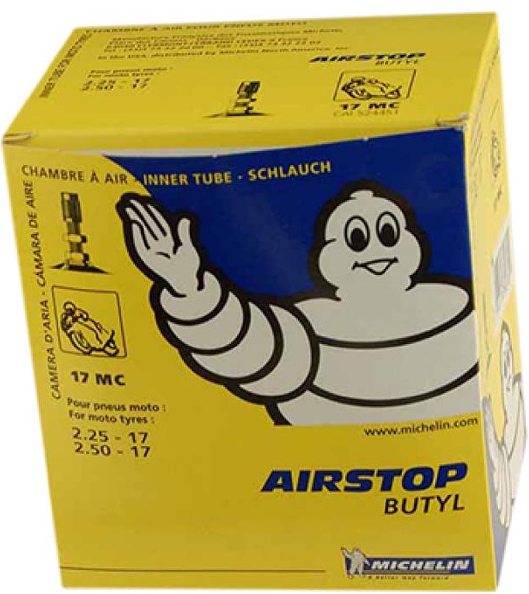 Michelin Binnenband 17-2.25/2.50 Recht Ventiel Fiets kopen online