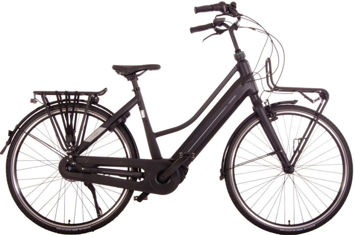 Rucanor Cargo - Elektrische fiets 28 Inch - 50 cm - Damesfiets met 7 versnellingen - Rollerbrake - 550 Wh Accu - Matzwart Fiets (elektrisch) kopen online