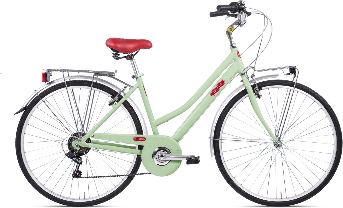 Stadsfiets 28 inch LETOULE “LaFolie” Lady, Verde Smeraldo Chiaro Fiets kopen online
