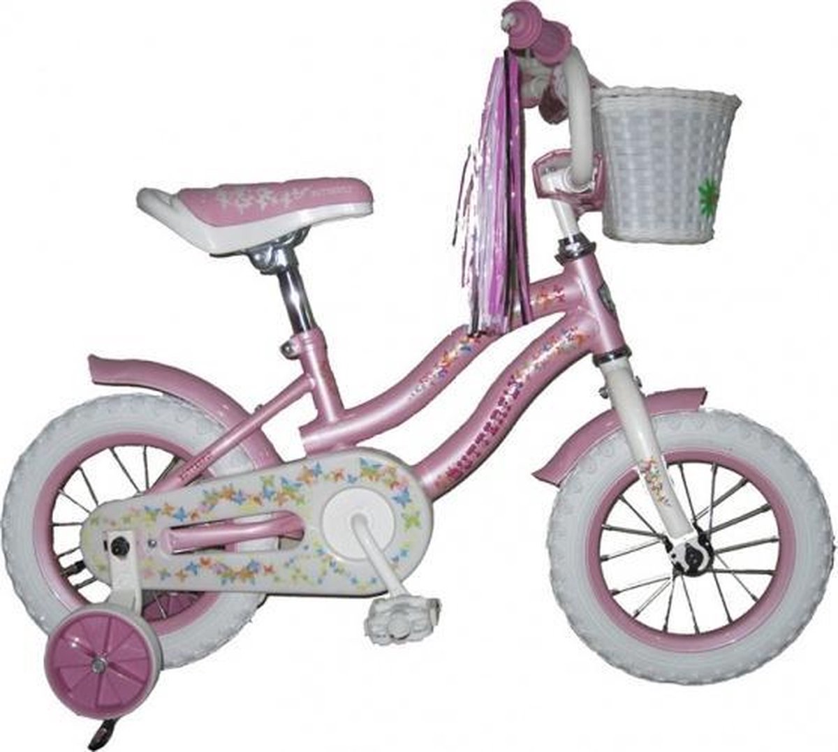 troy butterfly fiets meisjes roze 12 inch