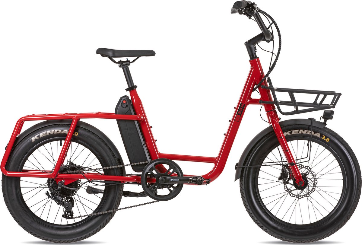 uco plus elektrische transportfiets city alu rood