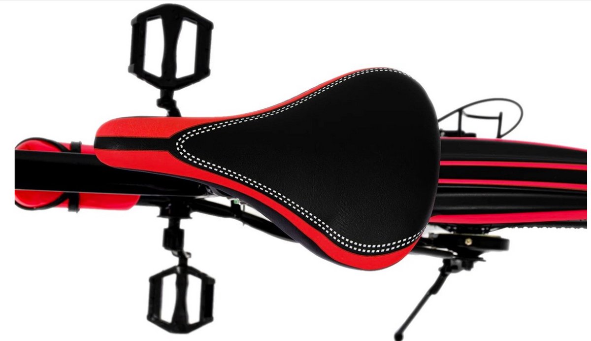 wnhb mountainbike 20 inch 7 versnellingen dubbele schijfremmen stevig koolstofstaal frame rood zwart