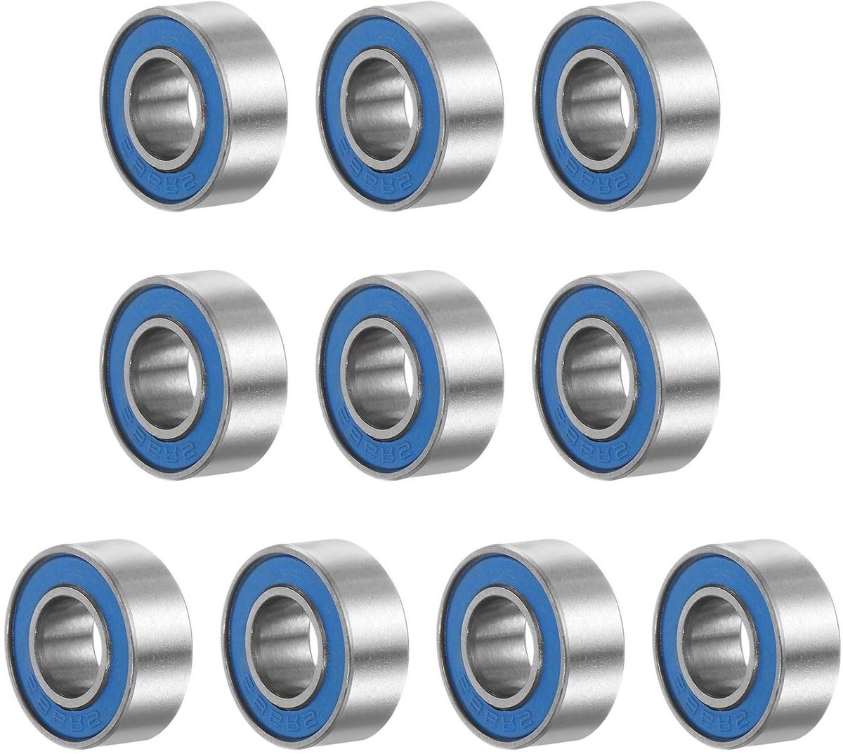 10 stuks miniatuurgroefkogellagers 6 x 13 x 5 mm blauw rubberen afgedichte lagers voor rc auto s trucks 3d printers p6 abec 3 maat 686 2rs