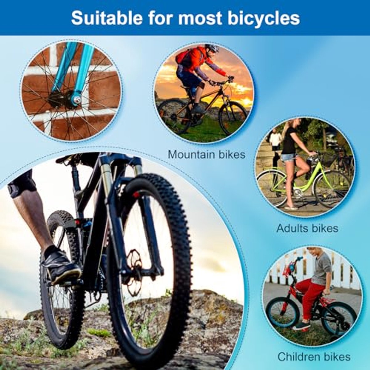 18pcs bicycle wheel axle nut and bicycle hub safety ring set m8 m9 5 m10 bicycle hub flanged axle nut bicycle parts for mountain bike front and rear wheel axle