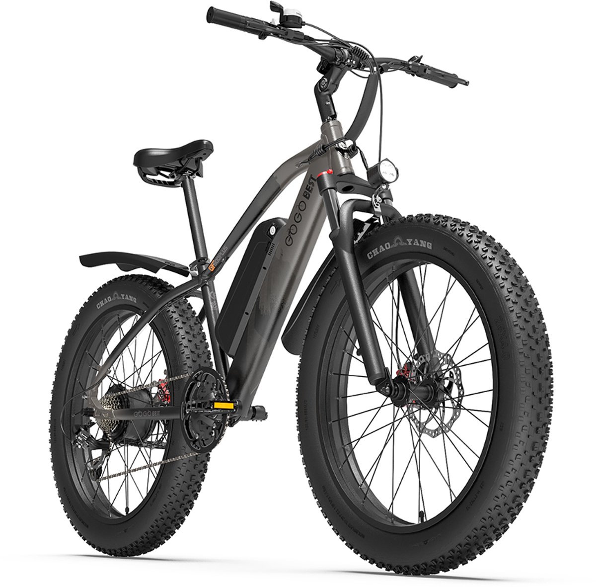 1x Elektrische fatbike - 150km bereik - 250W motor - 26x4,0 banden - Shimano 7-speed - stadsfiets - Donkergrijs Fiets (elektrisch) kopen online