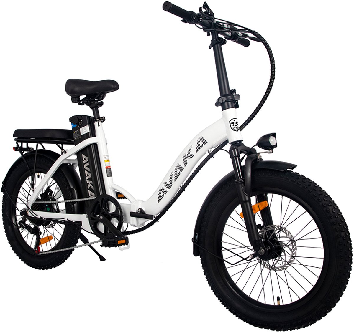 1x Elektrische fatbike - 80km bereik - 250W motor - 20x3,0 banden - vouwbaar frame - stadsfiets - Wit Fiets (elektrisch) kopen online