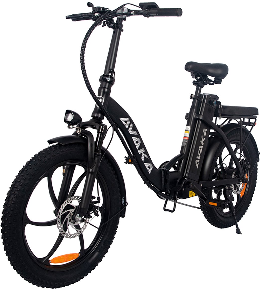 1x Elektrische Vouwfiets - Geïntegreerd wiel - 250W Motor - 80km Bereik - Elektrische Fatbike - Pedelec 25 km/u - zwerkverkeer in de stad - zwart Fiets (elektrisch) kopen online