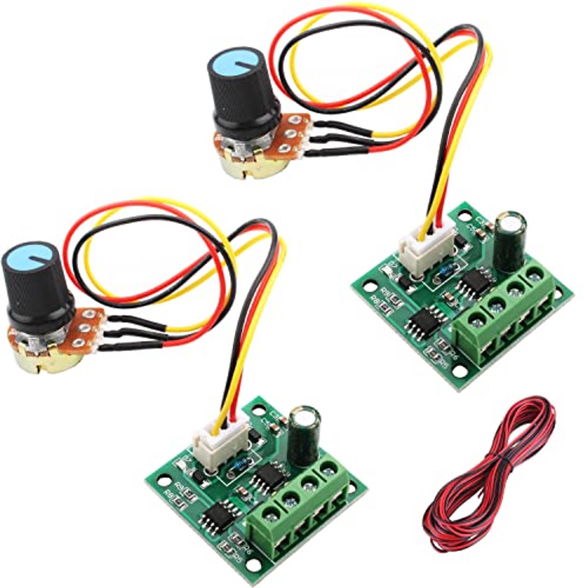 2 Stuks DC PWM Motor Snelheidsregelaar - 12V Laagspanning 2A Loopmotor kopen online